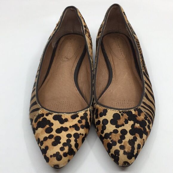 Corso Como Animal Print Pony Hair Hair on Hide Pointy Ballet Flats Size 7M - Picture 3 of 16